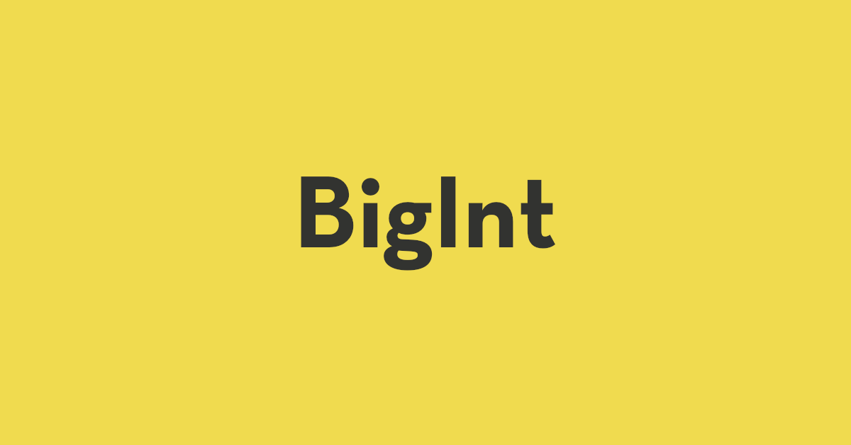 The BigInt